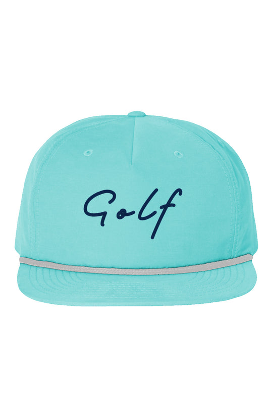 Bunker 2 Birdie Golf 5 Panel Rope Hat